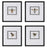 Uttermost Anthophila Framed Prints, Set of 4, White - 41428