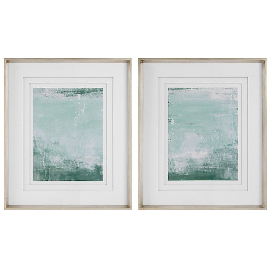 Uttermost Coastal Patina Modern Framed Prints, Set of 2 - 41439