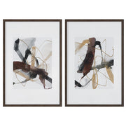 Uttermost Burgundy Interjection Abstract Prints, Set of 2 - 41440