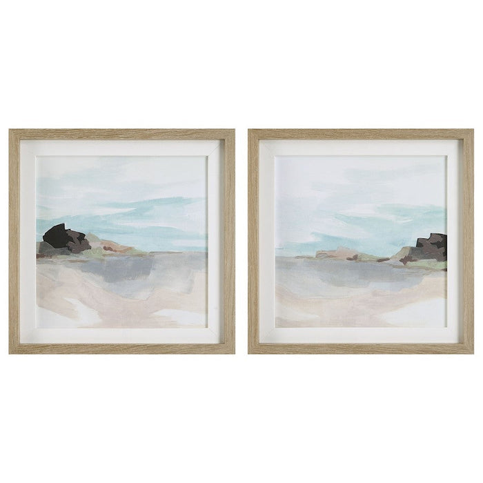 Uttermost Glacial Coast Framed Prints, Set of 2, Black/White - 41445