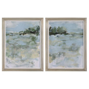Uttermost Far Away View Framed Prints, Set of 2, Silver - 41454