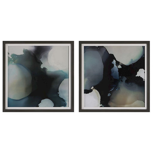 Uttermost Telescopic Abstract Framed Prints, Set of 2, Gray - 41458