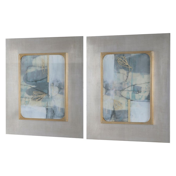 Uttermost Gilded Whimsy Abstract Prints, Set of 2