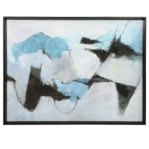 Uttermost Winter Crop Abstract Print, Matte Black/Pine Wood Frame - 41616