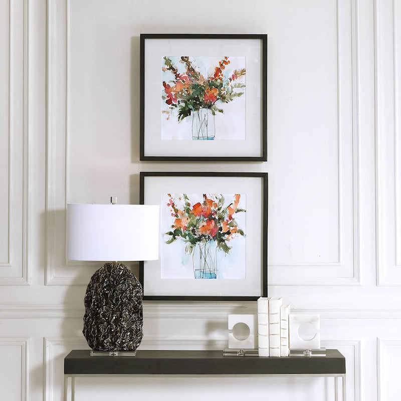 Uttermost Fresh Flowers Watercolor Prints, Set of 2