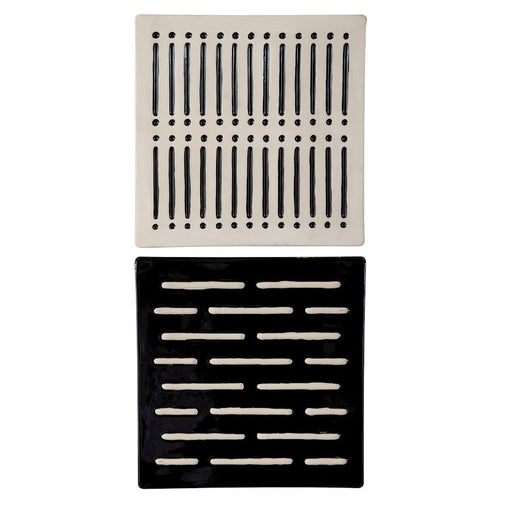 Uttermost Domino Effect Modern Wall Decor, Set of 2, Matte Ivory/Black - 4278