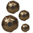 Uttermost Lucky Coins Wall Bowls, Set of 4, Vintage Brass