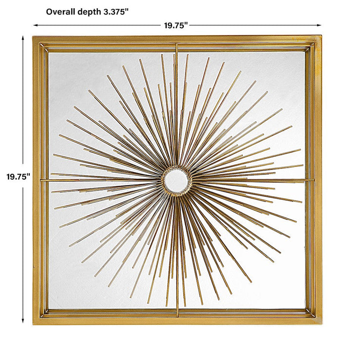 Uttermost Starlight Mirrored Brass Wall Decor