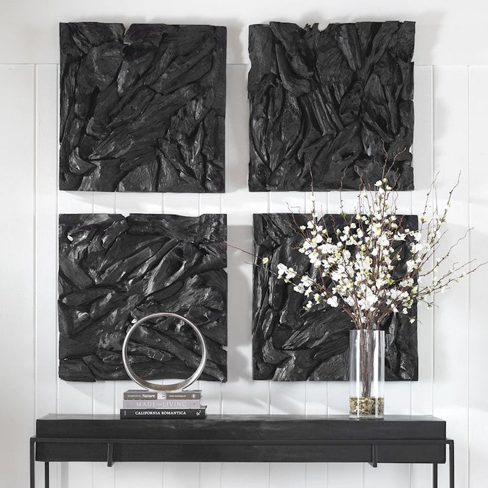 Uttermost Rio Wood Wall Décor, Satin Black