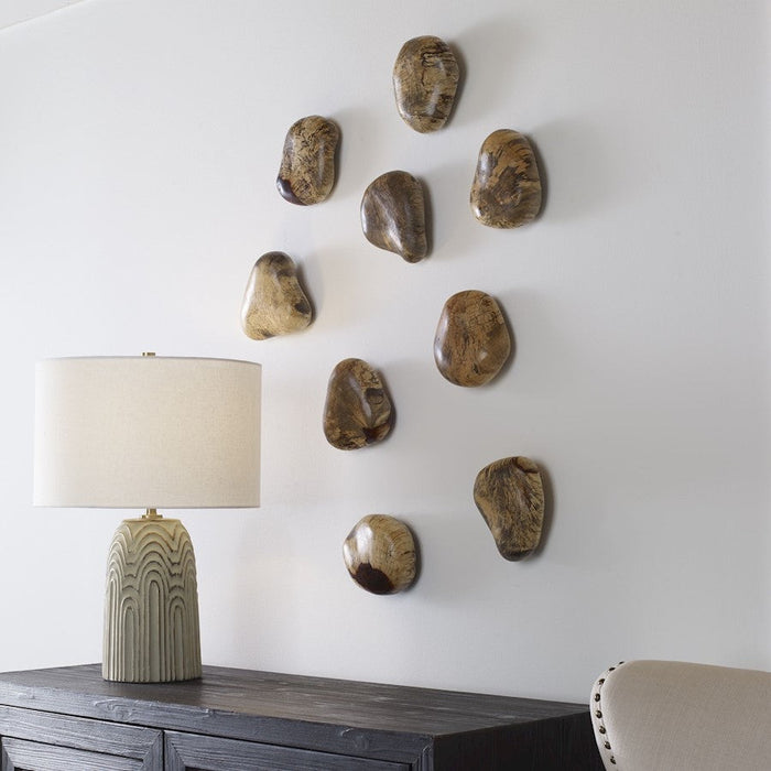 Uttermost Pebbles Wood Wall Decor, Set of 9