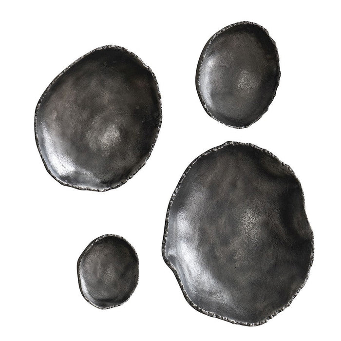 Uttermost Lucky Coins Wall Decor, Antiqued Nickel, Set Of 4