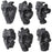 Uttermost Self-Portrait Metallic Wall Decor, Steel Gray, Set Of 6