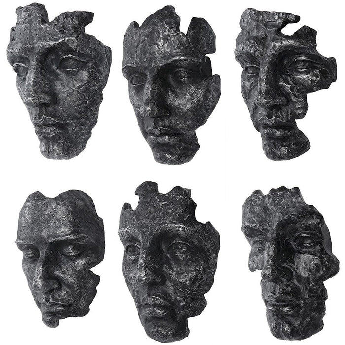 Uttermost Self-Portrait Metallic Wall Decor, Steel Gray, Set Of 6