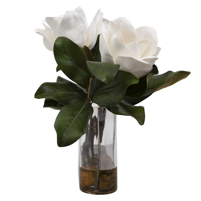 Uttermost Middleton Magnolia Flower Centerpiece, Set of 2,White