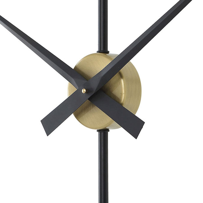 Uttermost Time Flies Modern Wall Clock,Brushed Brass With Satin Black