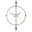 Uttermost Time Flies Modern Wall Clock,Brushed Brass With Satin Black