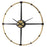 Uttermost Captain Industrial Wall Clock, Brushed Brass