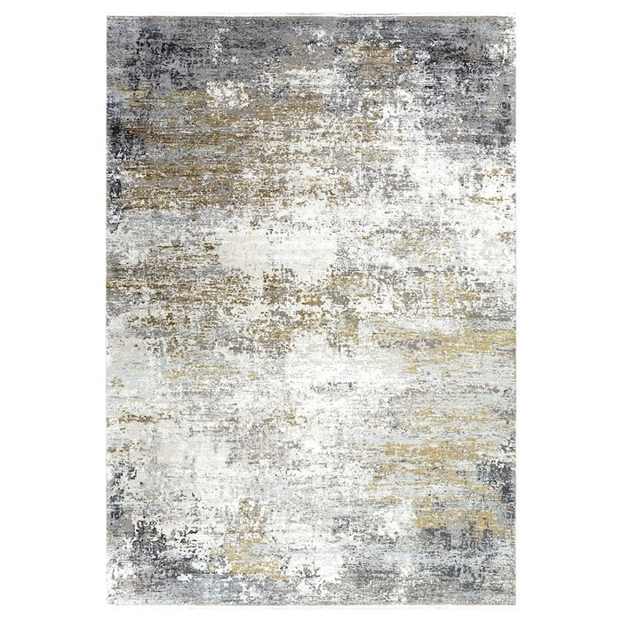 Uttermost Ulen Abstract 10 X 14 Rug, White/Charcoal/Saffron/Gray - 71508-10