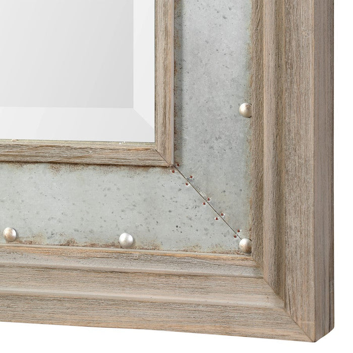 Uttermost Barren Industrial Mirror, Aged Natural