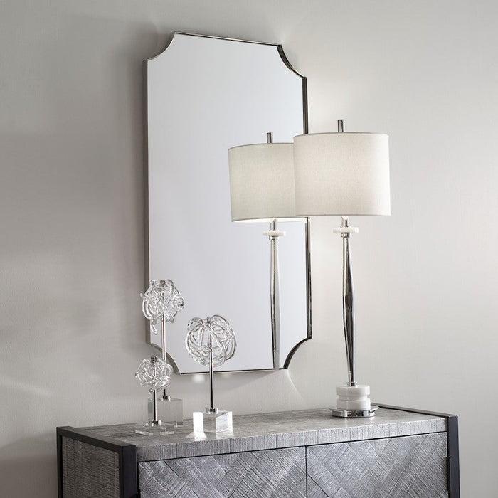 Uttermost Lennox Scalloped Corner Mirror