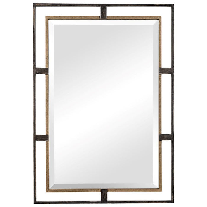 Uttermost Carrizo Gold/Bronze Rectangle Mirror - 9711