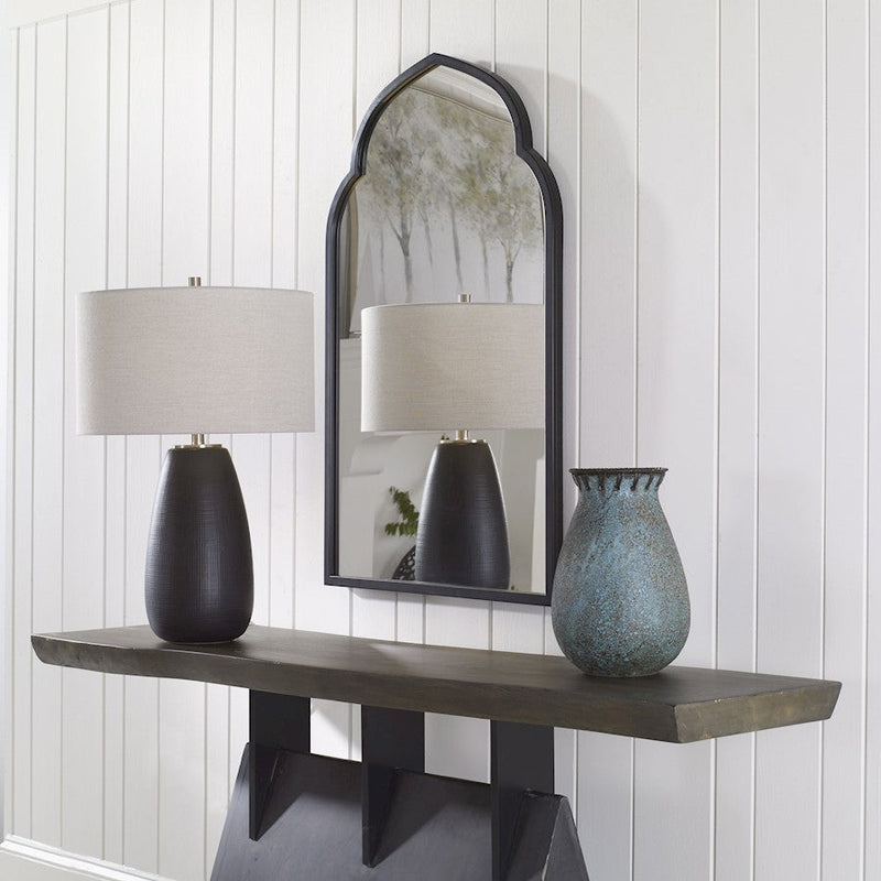 Uttermost Kenitra Arch Mirror, Matte Black