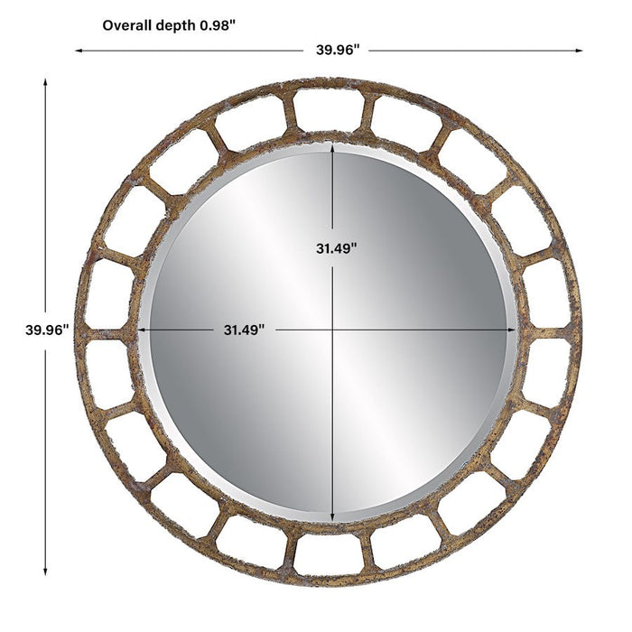 Uttermost Darby Distressed Round Mirror