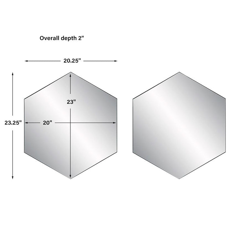 Uttermost Amaya Octagonal Mirrors, Set Of 2