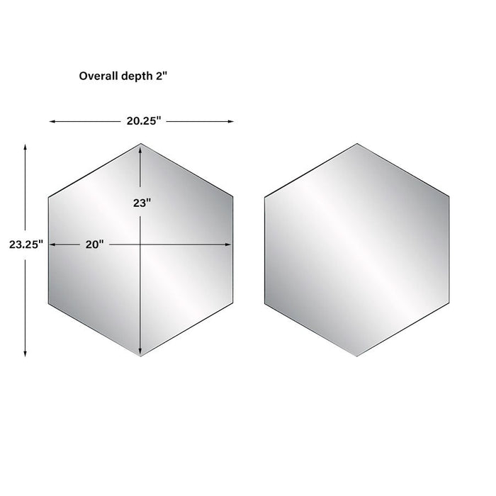 Uttermost Amaya Octagonal Mirrors, Set Of 2