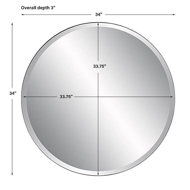 Uttermost Cerelia Black Round Mirror