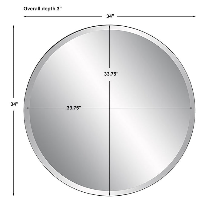 Uttermost Cerelia Black Round Mirror