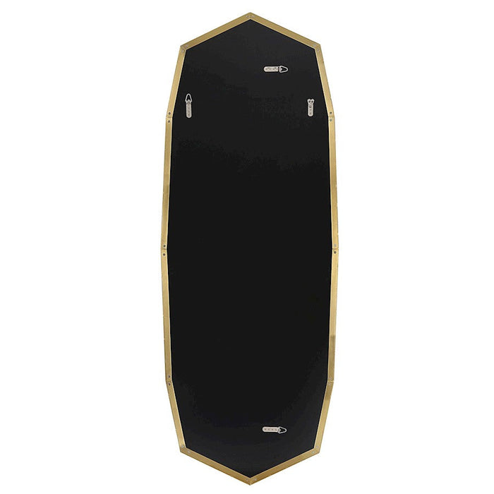 Uttermost Vault Oversized Angular Mirror, Antique Brass