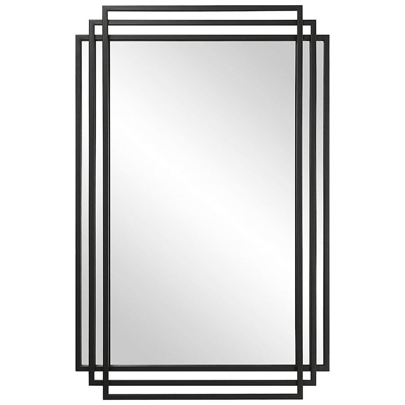 Uttermost Amherst Mirror, Matte Black - 9768