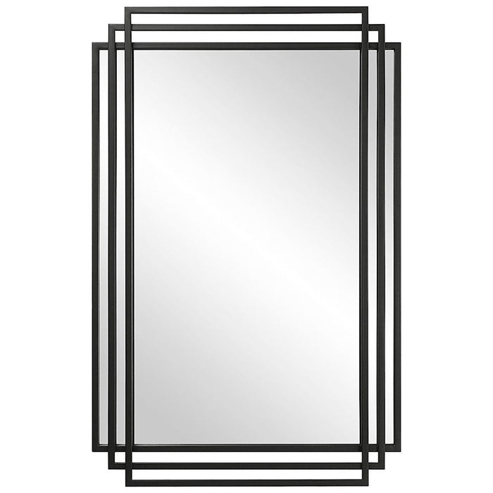 Uttermost Amherst Mirror, Matte Black - 9768