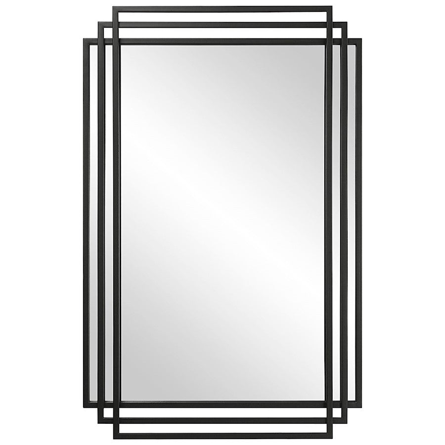 Uttermost Amherst Mirror, Matte Black - 9768