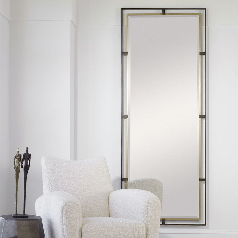 Uttermost Carrizo Tall Mirror, Rustic Bronze/Gold