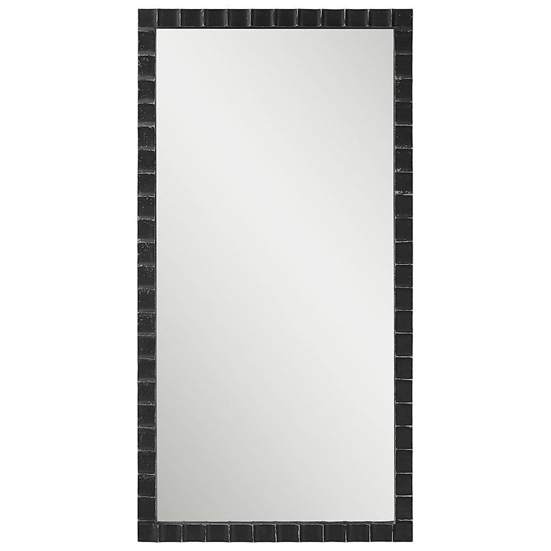 Uttermost Dandridge Industrial Mirror, Distressed Matte Black - 9780