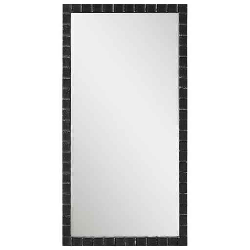 Uttermost Dandridge Industrial Mirror, Distressed Matte Black - 9780