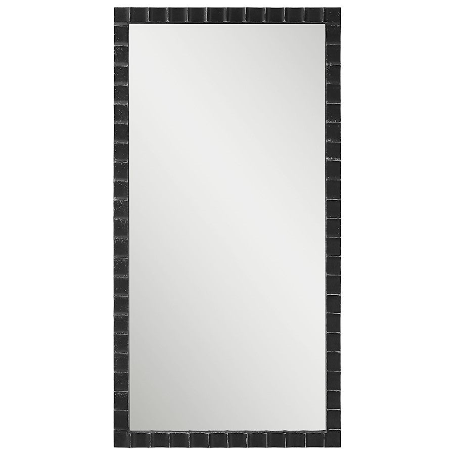 Uttermost Dandridge Industrial Mirror, Distressed Matte Black - 9780