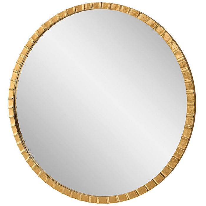 Uttermost Dandridge Round Mirror, Gold