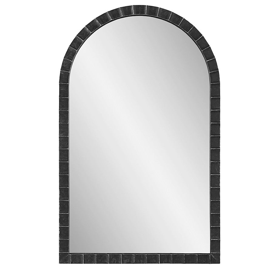 Uttermost Dandridge Arch Mirror, Distressed Matte Black - 9784