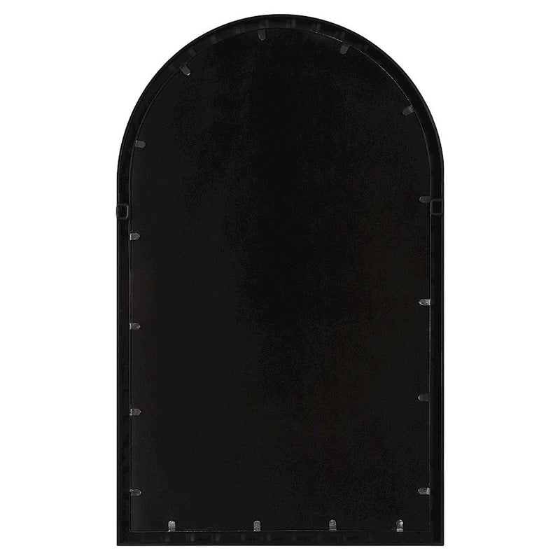 Uttermost Dandridge Arch Mirror, Distressed Matte Black
