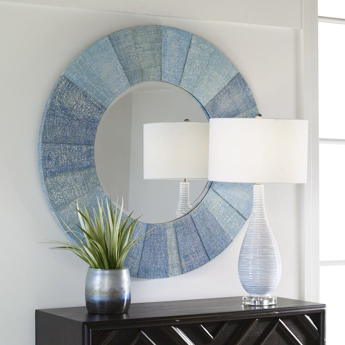 Uttermost Isle Aqua Round Mirror - 9786