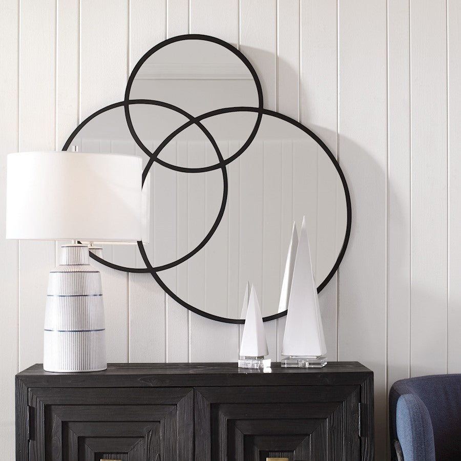 Uttermost Droplet Black Circle Mirror - 9804