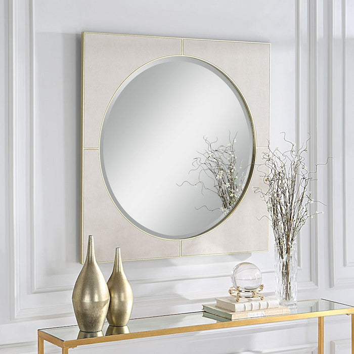 Uttermost Cyprus White Square Mirror