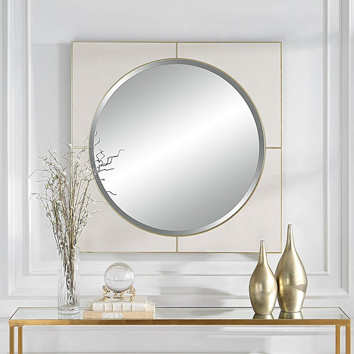 Uttermost Cyprus White Square Mirror