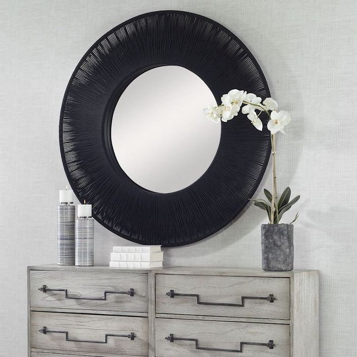 Uttermost Sailor'S Knot Black Round Mirror