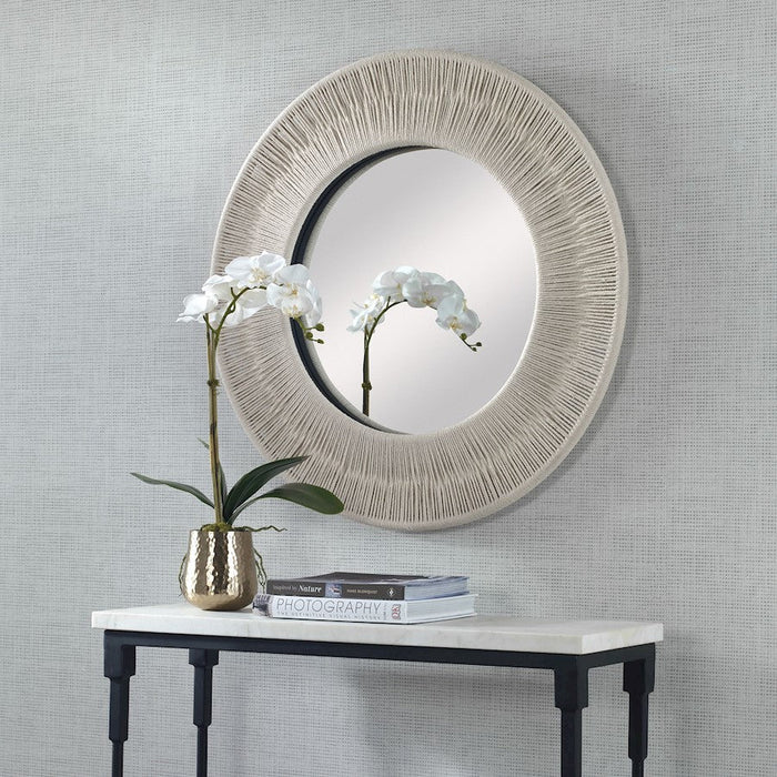 Uttermost Sailor's Knot White Small Round Mirror - 9824