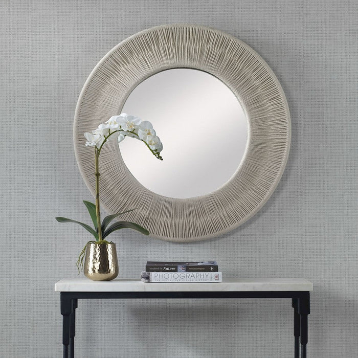 Uttermost Sailor'S Knot White Small Round Mirror