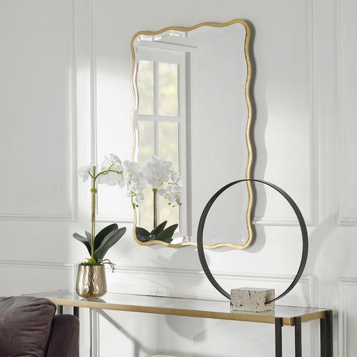 Uttermost Aneta Scalloped Mirror, Gold
